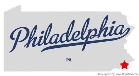 Map of Philadelphia, PA, Pennsylvania