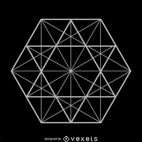 Hexagon Lines Sacred Geometry Illustration Vector Download