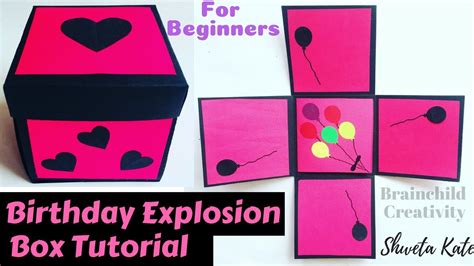 Explosion Box Tutorial For Beginners | DIY Explosion Box For Birthday ...