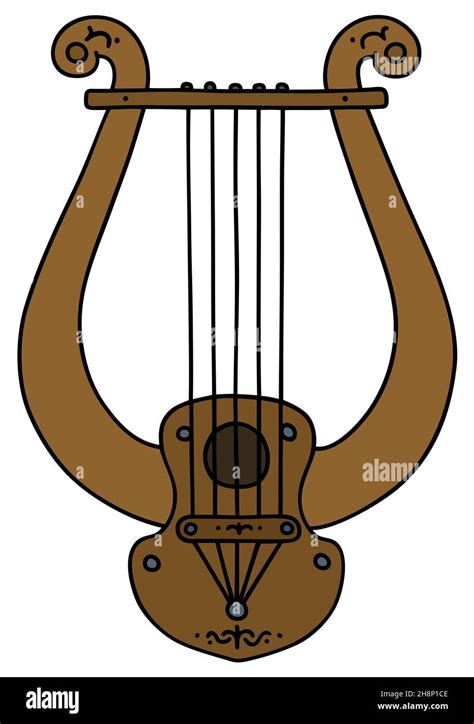 Hand drawing of an ancient Greek stringed musical instrument Stock Photo - Alamy