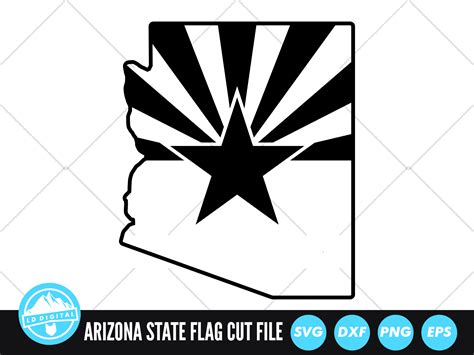 Arizona Map State Outline Flag SVG | Arizona Flag Cut File By LD ...