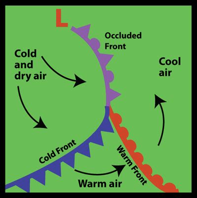 Occluded Front On Weather Map - Time Zones Map