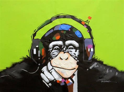 24" x 36" Uptown Funky Monkey. oil on canvas. painting of a monkey ...