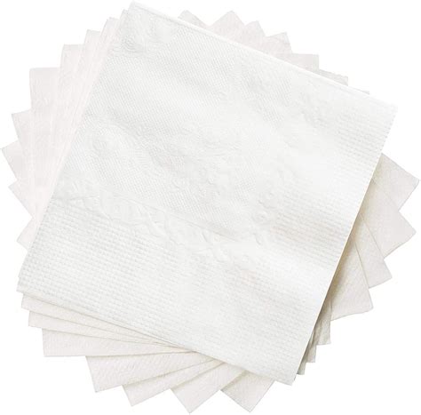 Comfy Package White Beverage Napkins 1-Ply Bulk Cocktail Napkins, Restaurant Bar Paper Napkins ...