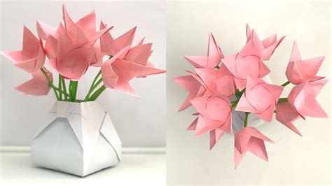 Origami Paper Folding Flower Vase | Best Flower Site