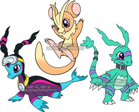 Digimon Rookie Adoptables 2 by Sakuyamon on DeviantArt