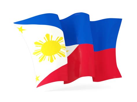 Waving flag. Illustration of flag of Philippines