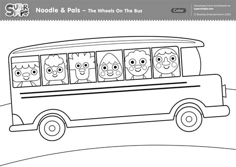 Coloring Pages Wheels On The Bus