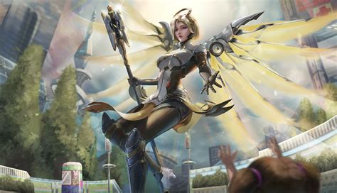 Mercy HD Overwatch 2 Art Wallpaper, HD Games 4K Wallpapers, Images and Background - Wallpapers Den