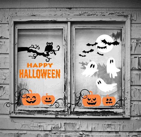 Halloween Window Decorations Halloween window decals