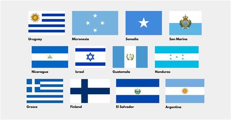 Blue and White Flag: +30 Country Flags with These Colors - Eggradients.com