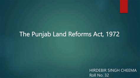 The Punjab Land Reforms AcT 1972 HIRDEBIR.pptx