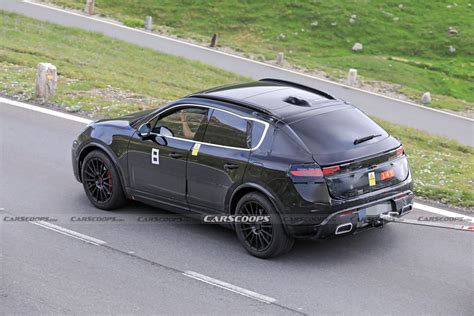 2023 Porsche Macan EV Spotted Testing In The Alps Alongside Cayenne | Carscoops