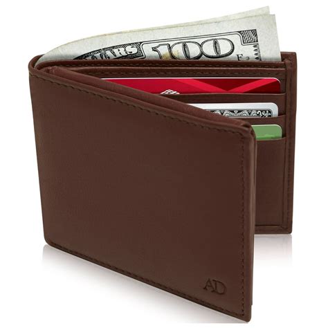 Access Denied - Slim Bifold Wallets For Men RFID - Front Pocket Leather Small Mens Wallet With ...