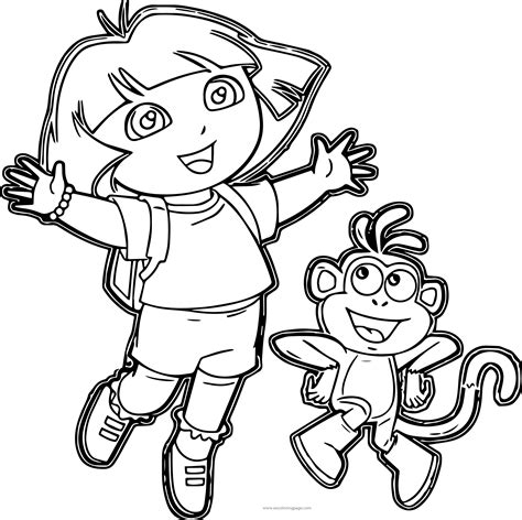 Dora Cartoon Coloring Pages Drawing Games Easy Draw Baby Wecoloringpage Para Drawings ...