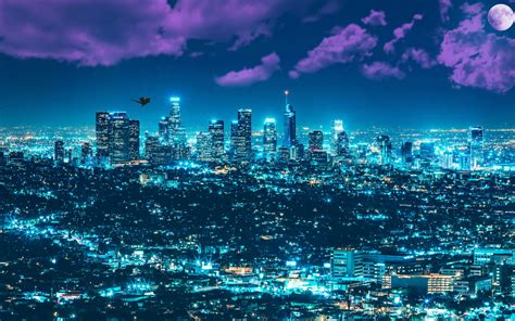 Los Angles Night Cityscape 4K Wallpapers | HD Wallpapers | ID #23154