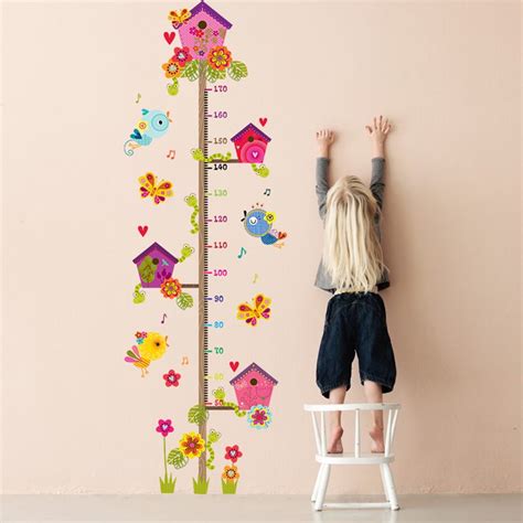 Tuscom Height Growth Chart Decal Child Height Wall Sticker Height Measurement Chart Wall Decals ...