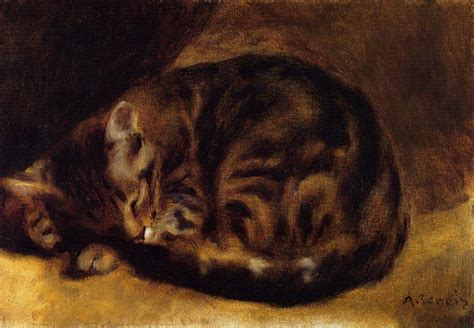 Sleeping Cat by Pierre Auguste Renoir, 1862 » Emma's Cats