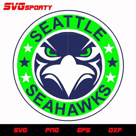 Seattle Seahawks Circle Logo 3 svg, nfl svg, eps, dxf, png, digital fi – SVG Sporty