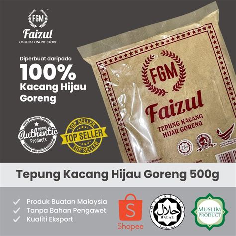 Tepung Kacang Hijau Goreng 500G FAIZUL/ Roasted Green Bean Flour | Shopee Malaysia