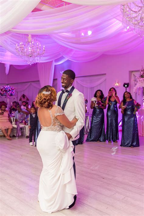 The first dance of the Bride and Groom. Check out more at www.sarahben.com | Bride, Ballroom ...