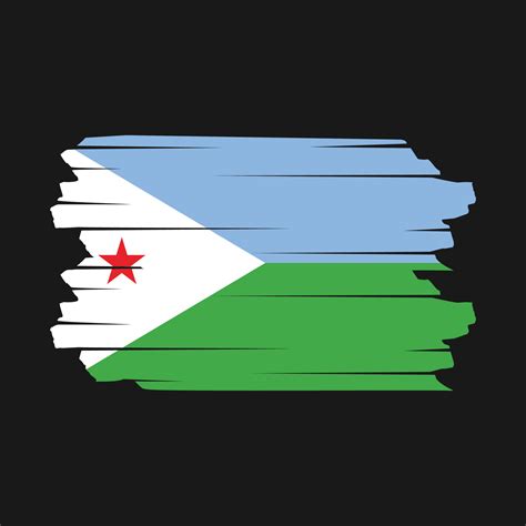 Djibouti Flag Brush Vector 19541720 Vector Art at Vecteezy