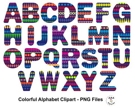 Colorful Alphabet Clipart, Alphabet Letters Clip Art, Colorful Letters ...