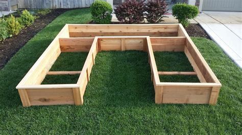 Cedar Raised Garden Bed Step by Step Plans 8ft U-shaped Garden Bed INSTANT DOWNLOAD PDF Plans ...