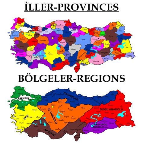 Map of Provinces and Regions in Turkey ~ Turkey Physical Political Maps of the City