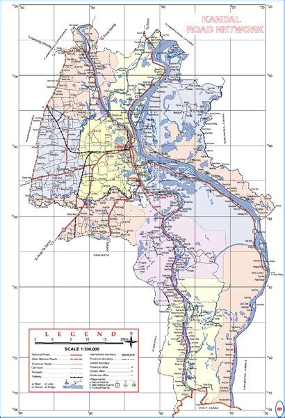 Kandal Province Cambodia Road Map - Kandal Province Cambodia • mappery