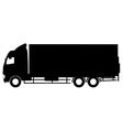 Army truck silhouette Royalty Free Vector Image