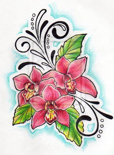 Drawing Cattleya Orchid Tattoo | Orchid Flowers