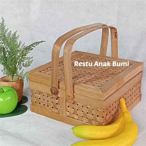 Jual Kranjang Anyaman Asap Cangking 2 25x25cm & 20X20CM | Hampers ...