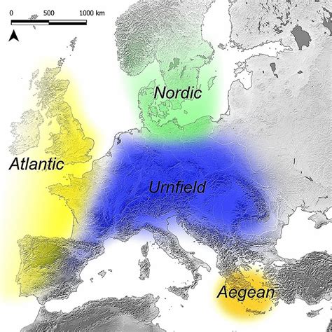 Macro-cultural tradition zones of Bronze Age Europe. Basemap is a... | Download Scientific Diagram