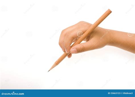 Hand Holding Pencil Stock Photos - Image: 23663123