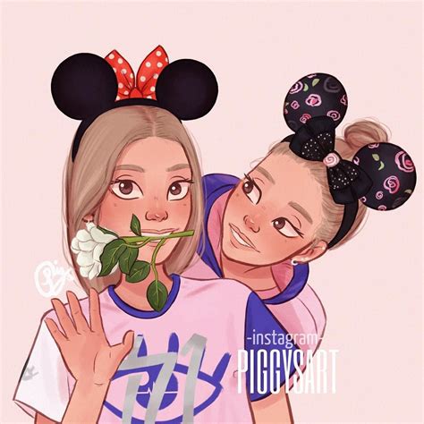 Lisa and Lena from Tiktok . Fanart made by piggysart . illustration ...