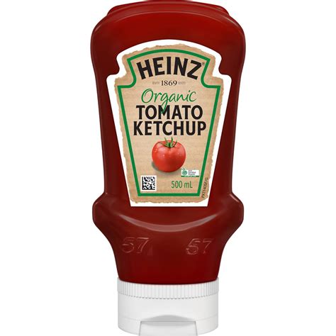 Heinz Organic Ketchup Tomato Sauce 500ml | Woolworths