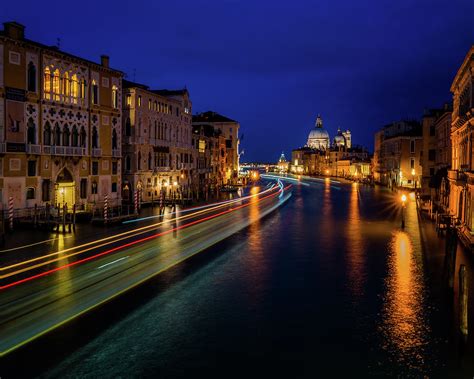 Night On The Grand Canal Photograph by Chris Lord