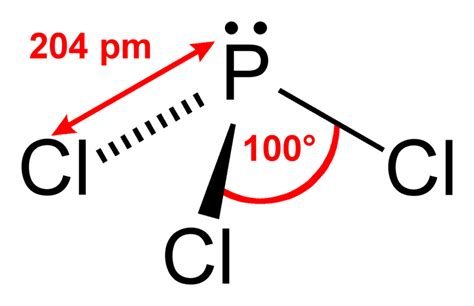 PCl3 Molecular Electron Geometry, Lewis Structure, Bond Angles and Hybridization - Geometry of ...