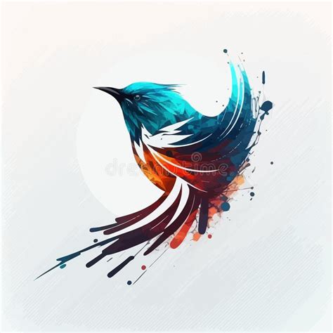 Bird Logo Abstract Design. Vector Illustration on a Light Background ...