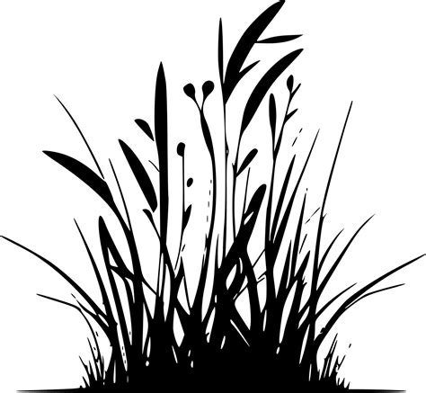 Grass - Black and White Isolated Icon - Vector illustration 23567654 Vector Art at Vecteezy