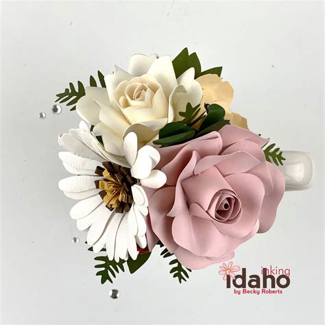 Inking Idaho: Paper Flowers in a Cup!