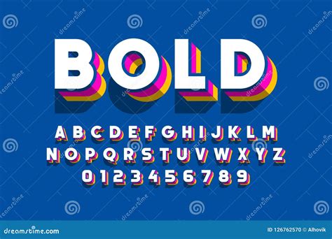 Modern bold font design stock vector. Illustration of graphic - 126762570