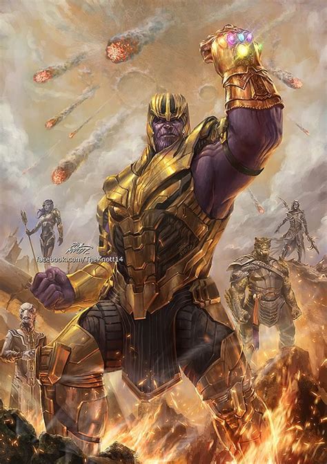 Thanos and The Black Order. Fan art by TheKnott | Thanos marvel, Marvel villains, Marvel comics art