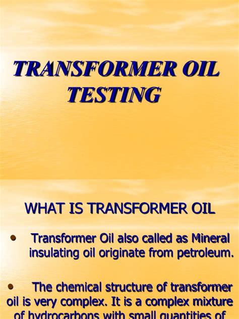 Transformer Oil Testing | PDF | Petroleum | Transformer