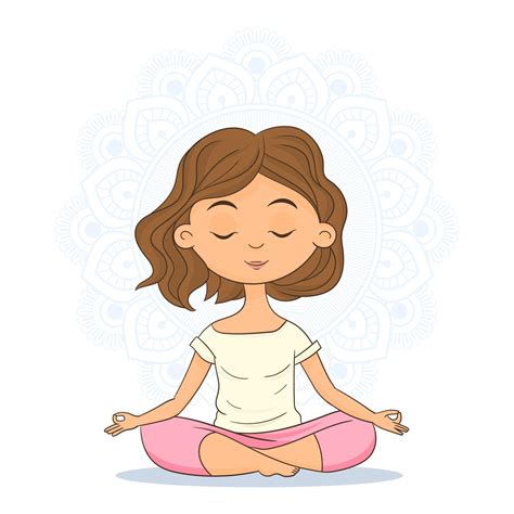 Calmness and relax, female happiness 1967237 Vector Art at Vecteezy