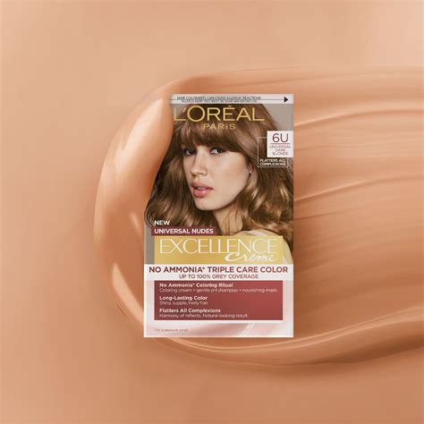 L'Oreal Paris Excellence Universal Nudes 6U Dark Blonde Tartós hajfesték, Ammónia nélkül, 192ml ...