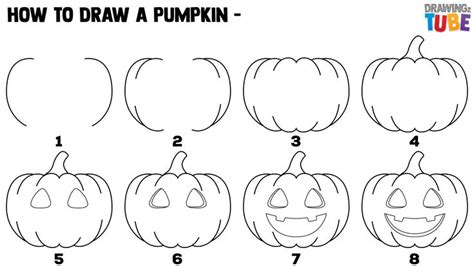 How to Draw a Halloween Pumpkin For Kids | Pumpkin drawing, Easy halloween drawings, Halloween ...