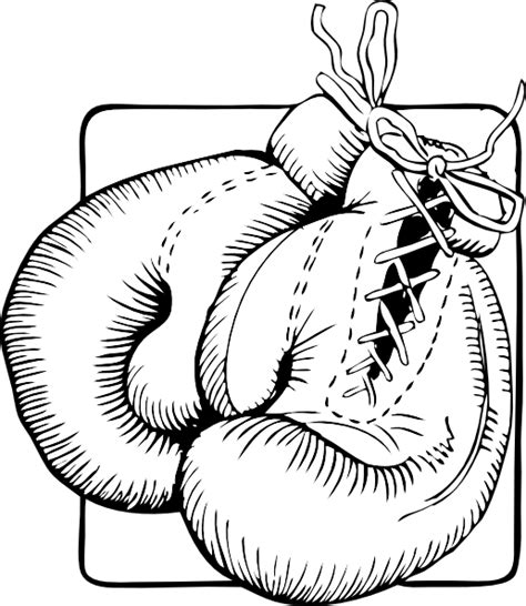 Boxing Gloves Outline clip art (120813) Free SVG Download / 4 Vector