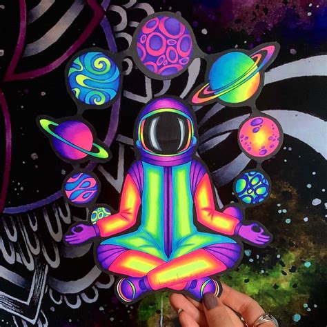 “Acidnaut” 🍄🌈 👩‍🚀 By Brandi Young, Instagram brizbazaar. Drawing. Markers. Copic. Art. Astronaut ...